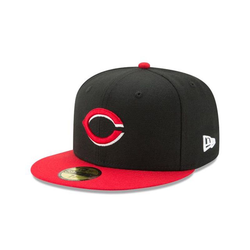 MLB Cincinnati Reds Authentic Collection 59Fifty Fitted (YVA8104) - Black New Era Caps